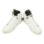 Louis Vuitton Damier Middle Cut Sneakers 9.5 White Black Leather — view 4