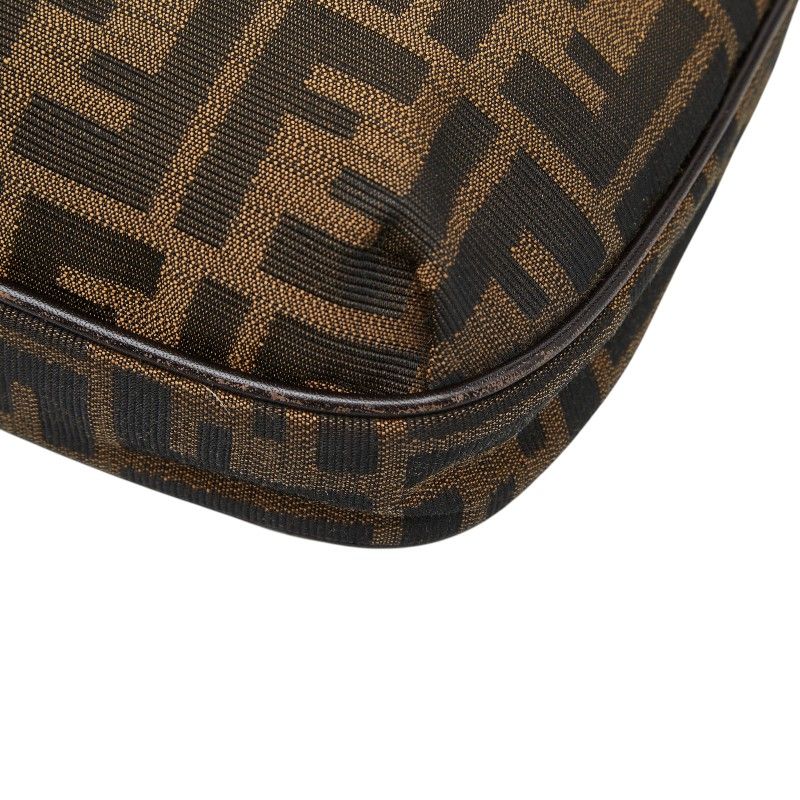 Fendi Zucca Crossbody Shoulder Bag Brown Canvas Leather — view 4