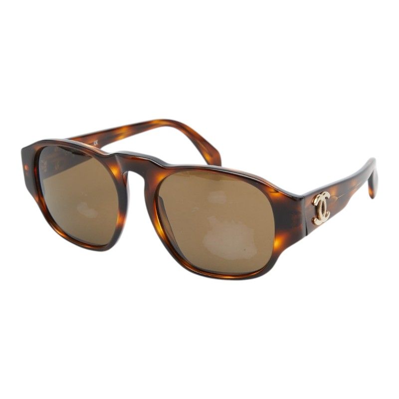 Chanel CC Logo Sunglasses Brown Acetate Eyewear