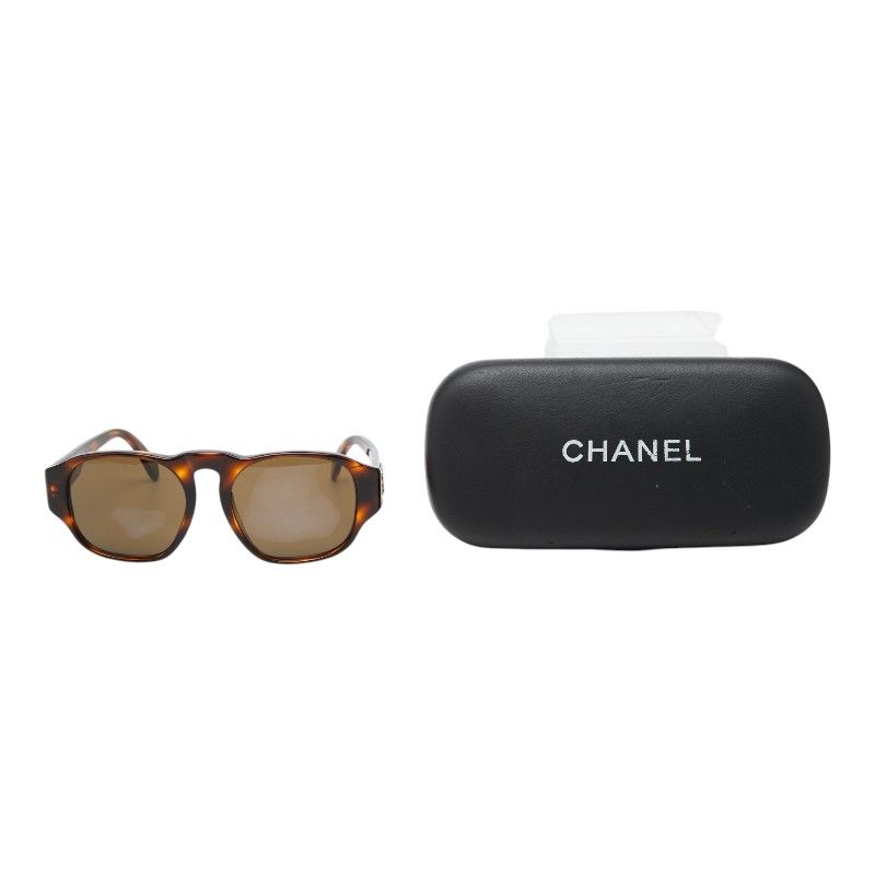 Chanel CC Logo Sunglasses Brown Acetate Eyewear — view 7
