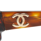 Chanel CC Logo Sunglasses Brown Acetate Eyewear — view 4