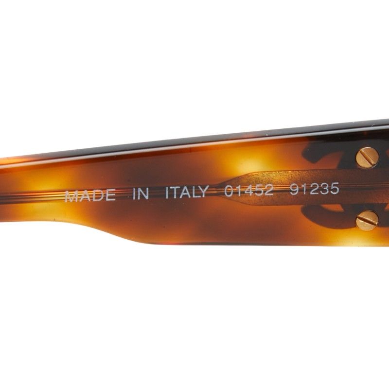 Chanel CC Logo Sunglasses Brown Acetate Eyewear — view 5