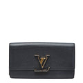 Louis Vuitton Portefeuille Capucines Bifold Wallet Black Taurillon Leather