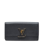 Louis Vuitton Portefeuille Capucines Bifold Wallet Black Taurillon Leather