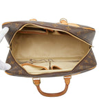 Louis Vuitton Monogram Deauville Handbag Brown Leather — view 9