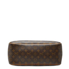 Louis Vuitton Monogram Deauville Handbag Brown Leather — view 3
