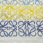 Loewe Anagram Shawl White Multicolor Silk Wool Scarf — view 3
