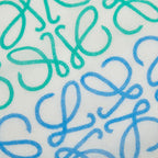 Loewe Anagram Shawl White Multicolor Silk Wool Scarf — view 4