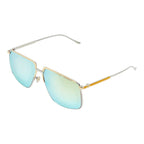 Gucci Sunglasses Gold Silver Plated Metal Eyewear