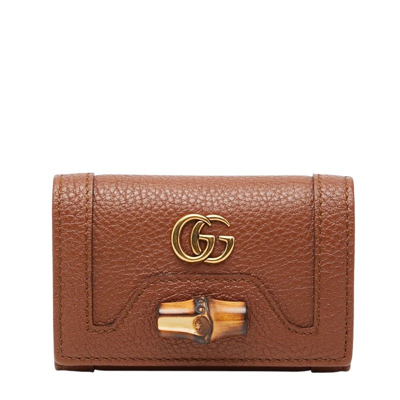 Gucci Diana Key Case Brown Leather Key Holder