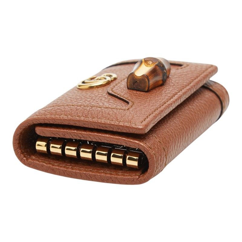 Gucci Diana Key Case Brown Leather Key Holder — view 5