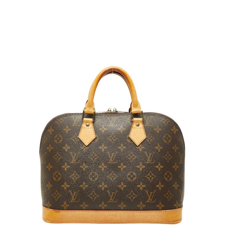 Louis Vuitton Monogram Alma PM Handbag Brown Leather
