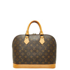 Louis Vuitton Monogram Alma PM Handbag Brown Leather