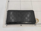 Gucci Wallet Guccissima Black Leather Zip Around Gold — view 2