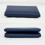 Hermes Calvi Duo Blue Navy Card Case Chevre Coin — view 3