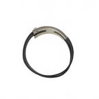 Hermes Leather Bangle Bracelet Black Silver — view 6