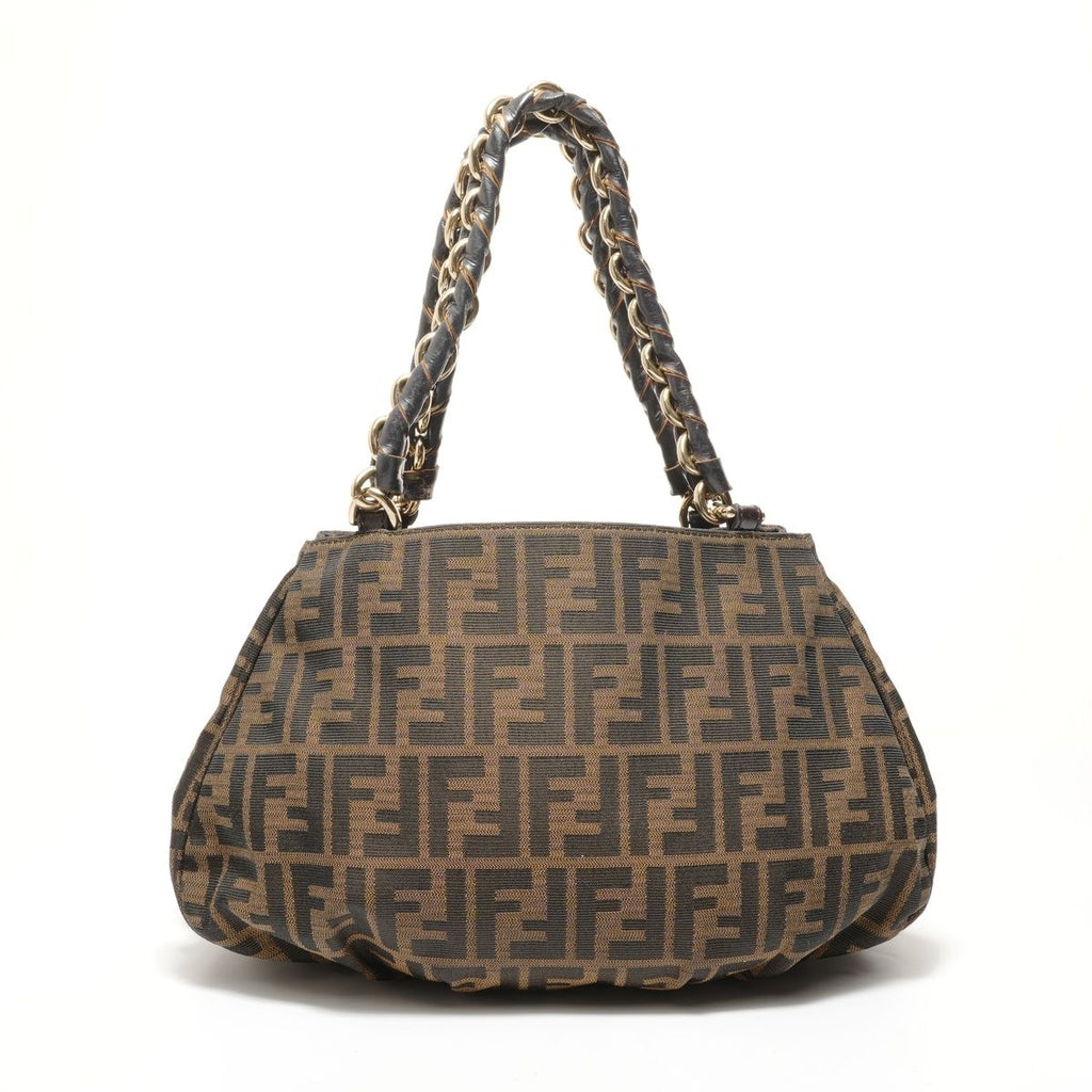 Fendi Shoulder Bag Zucca Canvas Chain — view 2