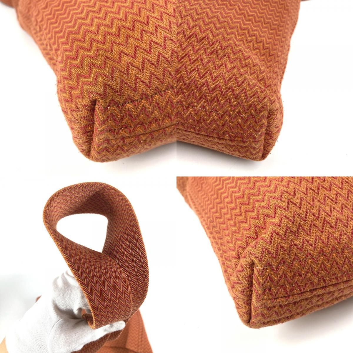 Hermes Shoulder Bag Sac de Panthere Canvas Orange — view 7