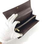 Louis Vuitton Wallet Portefeuille Sarah Damier Canvas Ebene Brown — view 5