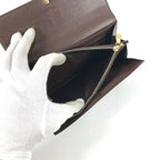 Louis Vuitton Wallet Portefeuille Sarah Damier Canvas Ebene Brown — view 6