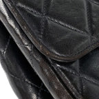 Chanel Big Quilted Single Flap Chain Shoulder Bag CC Logo Leather Black — view 7