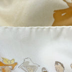 Hermes Carre 90 Cirque Molier Scarf Silk White Multicolor — view 3