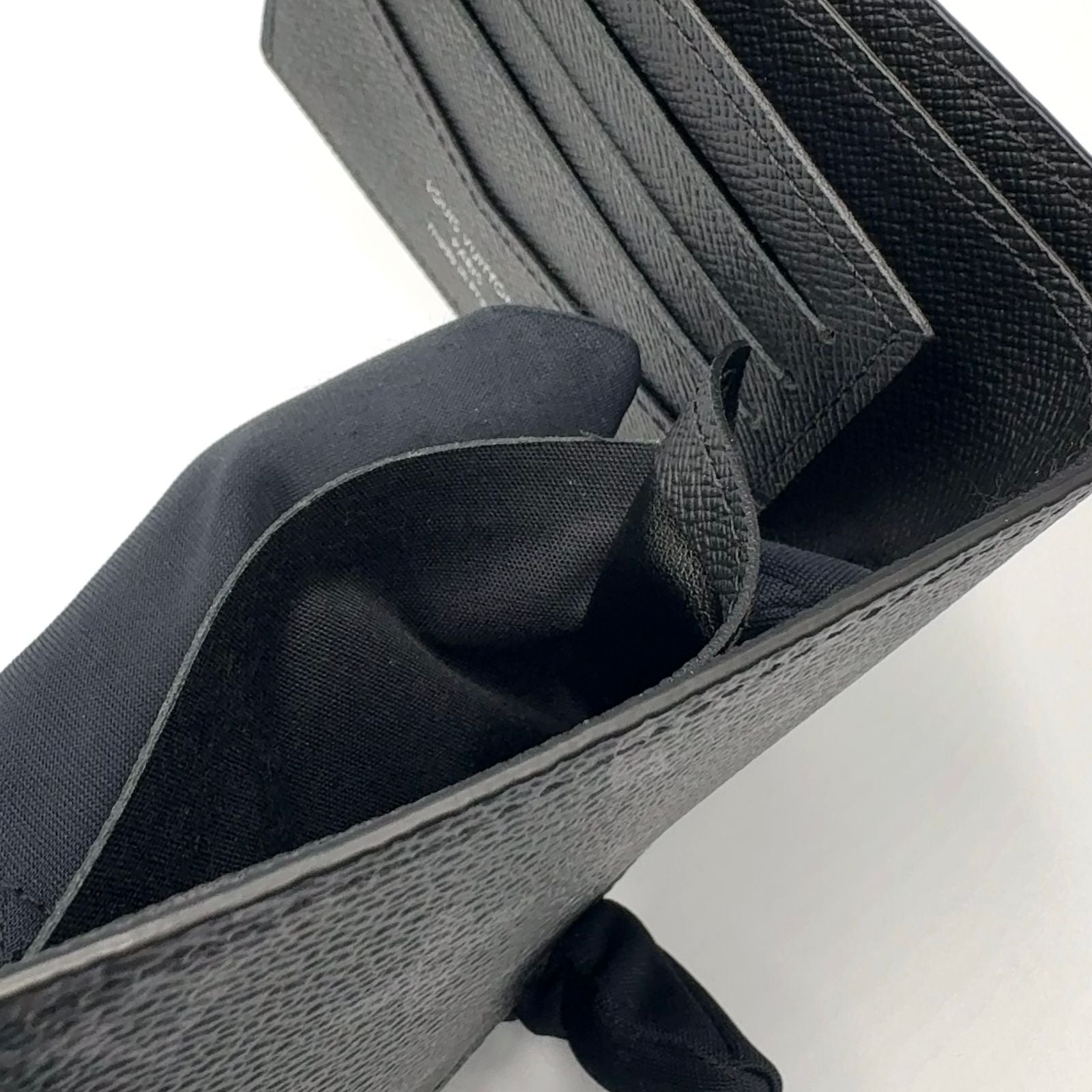 Louis Vuitton Portefeuille Calf Monogram Eclipse Leather Black Bifold Wallet — view 9