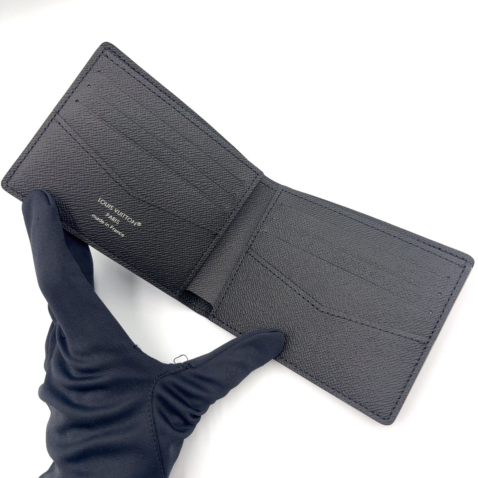 Louis Vuitton Portefeuille Calf Monogram Eclipse Leather Black Bifold Wallet — view 3
