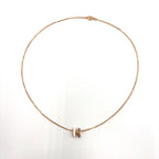 Hermes Pop Mini Cover le Metal Enamel Gray Beige Pink Gold White Necklace — view 3