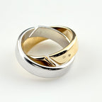 Hermes Interlock Band Ring YG Yellow Gold