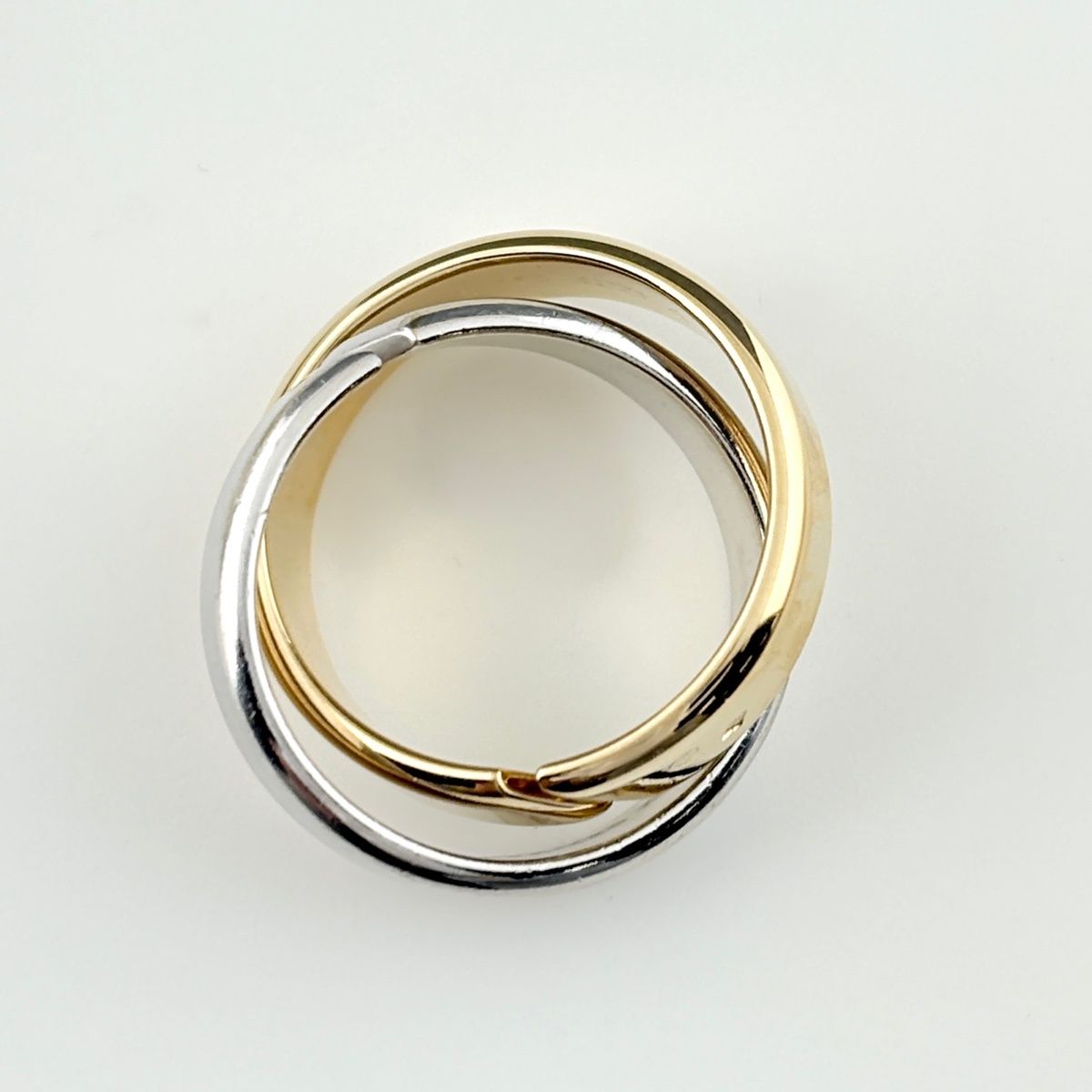 Hermes Interlock Band Ring YG Yellow Gold