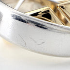 Hermes Interlock Band Ring YG Yellow Gold