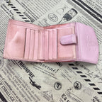 Chanel Fold Wallet Hook CC Logo Caviar Leather Pink — view 7