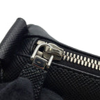 Prada Shoulder Bag Triangle Logo Saffiano Leather Black — view 9