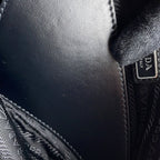 Prada Shoulder Bag Triangle Logo Saffiano Leather Black — view 8