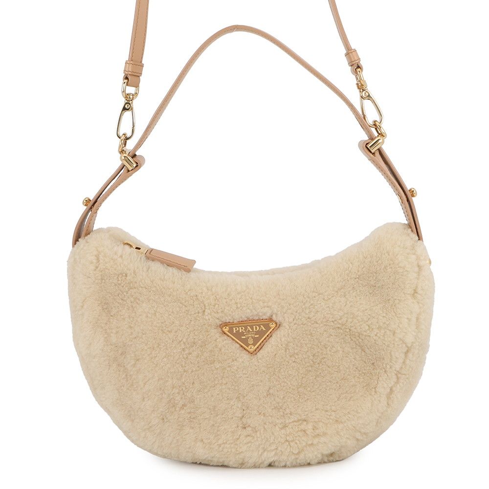 Prada Handbag Small Shearling Leather 2-Way
