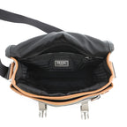 Prada Shoulder Bag Triangle Logo Nylon Leather Black — view 6