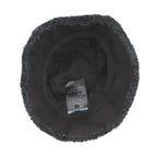 Prada Hat Logo Embroidery Bucket Hat Polyester S Hat Black — view 5