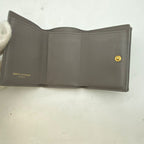 Saint Laurent Trifold Wallet Compact YSL Leather Gray — view 4