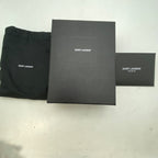 Saint Laurent Trifold Wallet Compact YSL Leather Gray — view 9