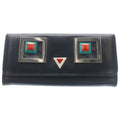 Fendi Chain Wallet Hypnotize Leather Black