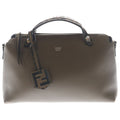 Fendi by the Way 2-Way Shoulder Bag Zucca Pattern Brown Leather Silver