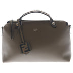 Fendi by the Way 2-Way Shoulder Bag Zucca Pattern Brown Leather Silver