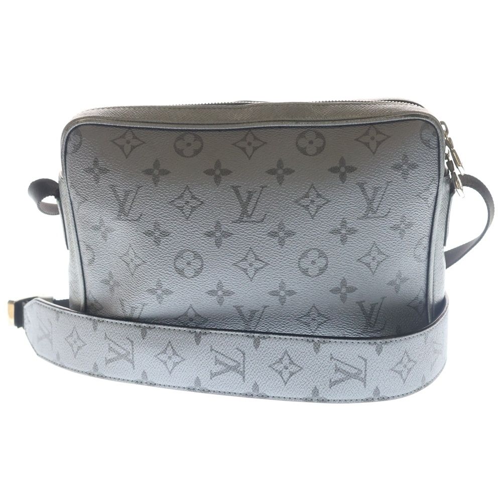 Louis Vuitton Taigarama Outdoor Messenger Shoulder Bag Dark Silver Leather — view 2