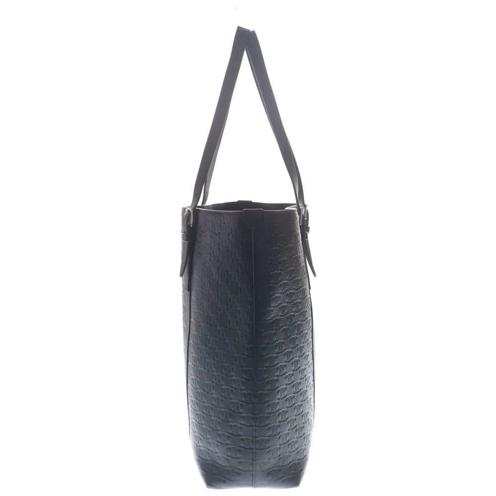 Celine Triomphe Tote Black Leather Silver — view 3
