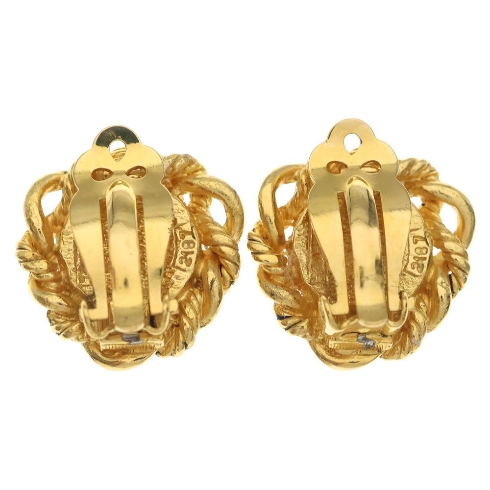 Chanel Faux Pearl Earrings White Gold — view 2