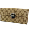 Gucci Wallet Bifold Hook Abbey GG Canvas Card Billfold