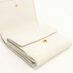 Prada Soft Gray Leather Trifold Wallet Calf — view 7