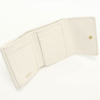 Prada Soft Gray Leather Trifold Wallet Calf — view 3