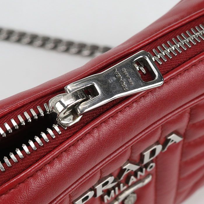 Prada Chain Diagram Crossbody Shoulder Bag Quilted Leather — view 5